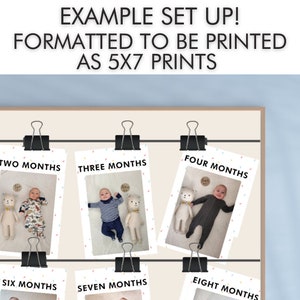 Confetti Milestone Frame Template for first birthday