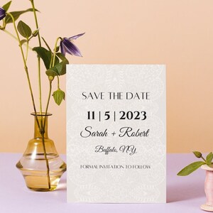 Save the Date Template- Lace