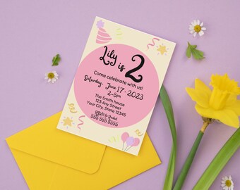 Birthday Invite- Cute and Editable Template for any age