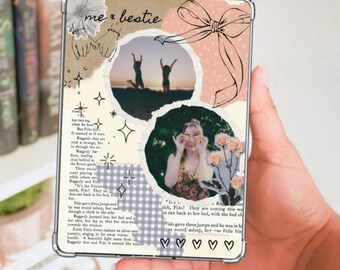 Personalized Custom Photo Scrapbook Style Friends Kindle E-reader Insert