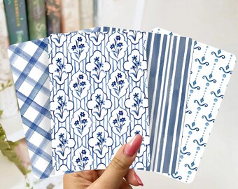 Blue Watercolor Grandmillenial Coastal Floral Kindle Kobo E-reader Insert