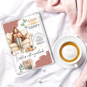 Cozy reader kindle insert digital download printable book lover kindle insert paperwhite 11th gen.