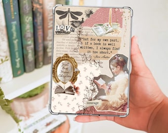 Scrapbook Style Historical Fiction Romance Book Lover Kindle E-reader Insert