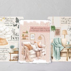 Cozy Kindle Inserts: Red & Pink E-reader Decor