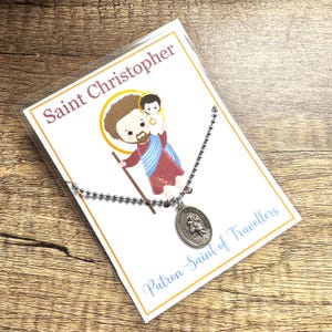 Personalized Saint Medal Necklace – Confirmation Gift, Catholic Keepsake
