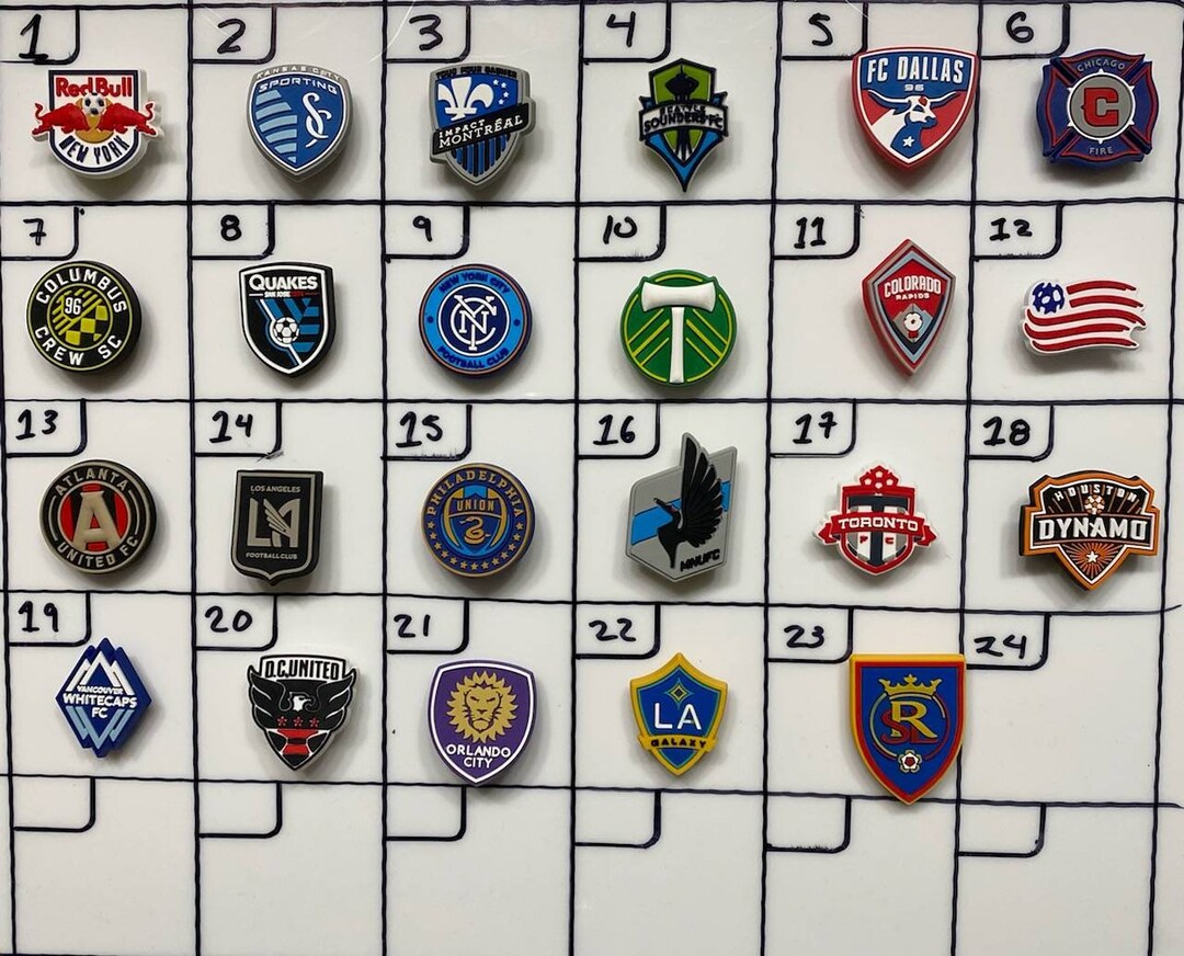 Major League Soccer MLS Teams Crocs Charms logos Prior to Etsy