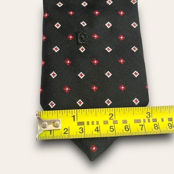 Vintage Pierre Cardin Black Micro Pattern Tie - image 9