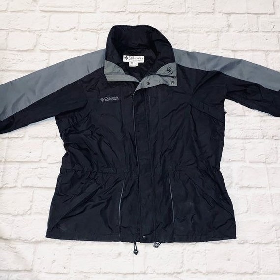 Columbia Men s Vintage Ski Jacket Anorak Coat Black Grey Etsy