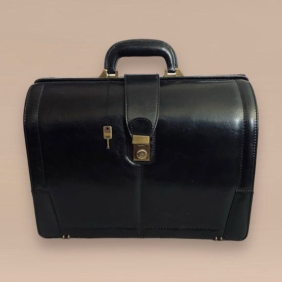 Vintage Stebco Dome Top Briefcase Top Grain Leather Key Lock W Original Key EUC Etsy