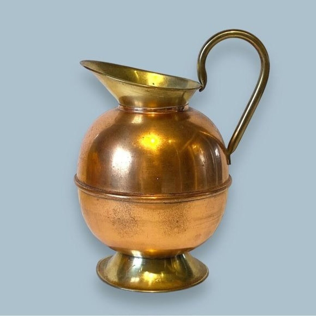 Vintage Copper & Brass Ewer Pitcher Made in England - Etsy