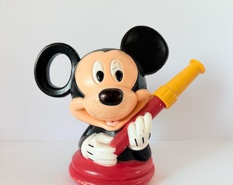 Vintage Disney Mickey Mouse Children’s Watering Can Plastic Fire Hose Spout READ