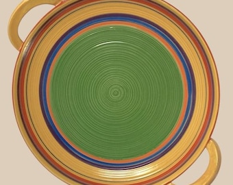 Vintage Pacific Rim XL Santa Fe Ceramic Tray Platter w Handles 16 x 13”