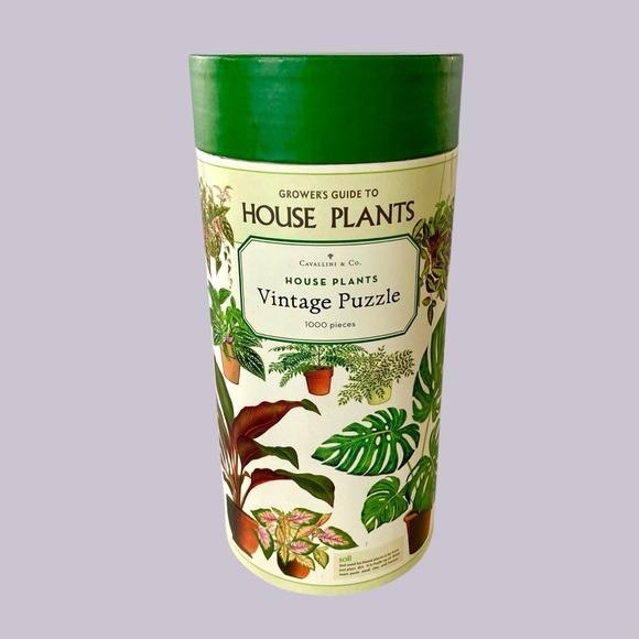 NWT Cavallini Growers Guide to Houseplants Vintage Jigsaw Puzzle
