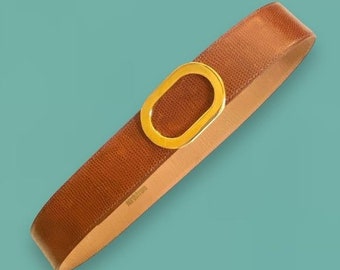 Nikki Jaggs Black 2.5” Wide Woven Leather Belt - Etsy display picture 3