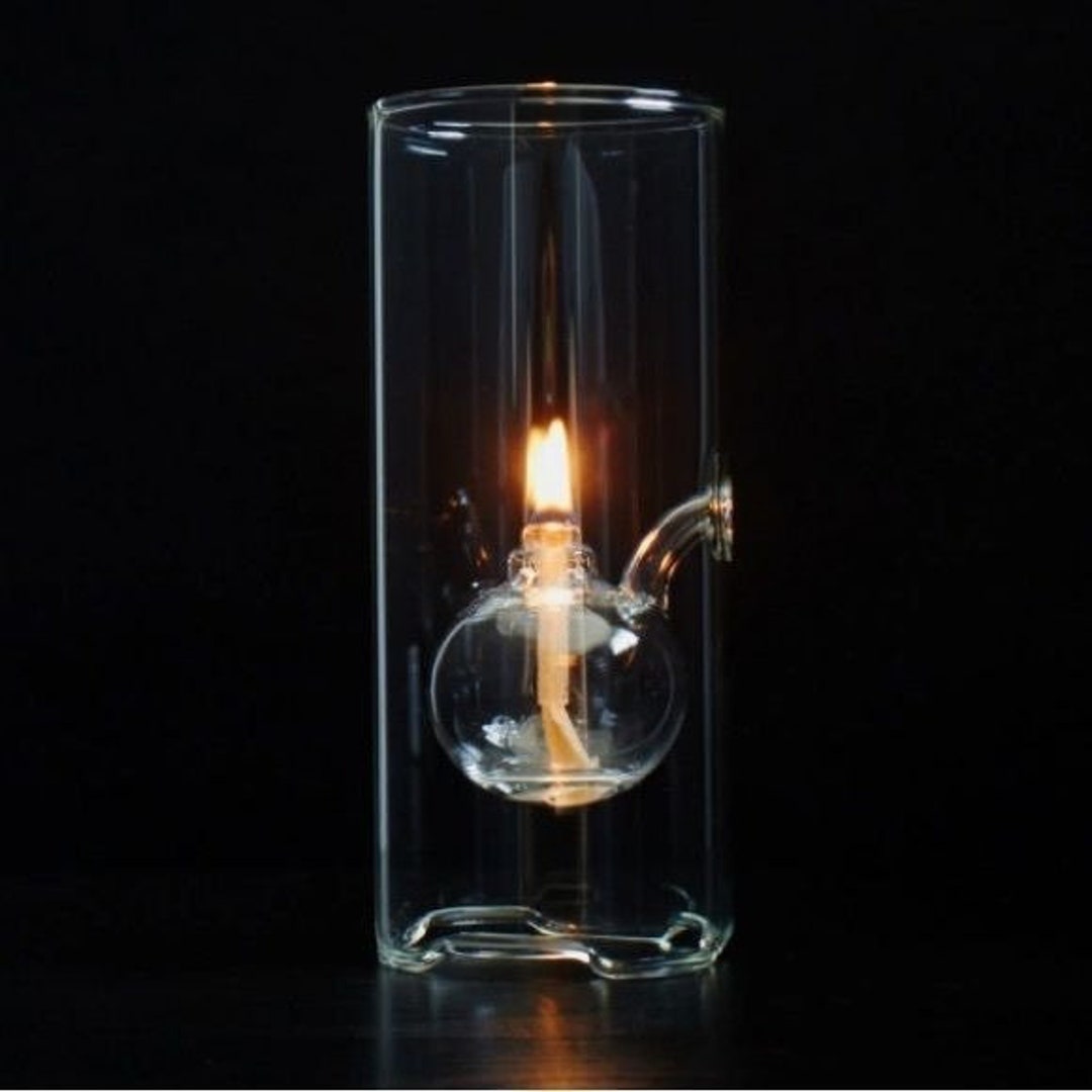Vintage Wolfard Handblown Glass Oil Lamp Etsy