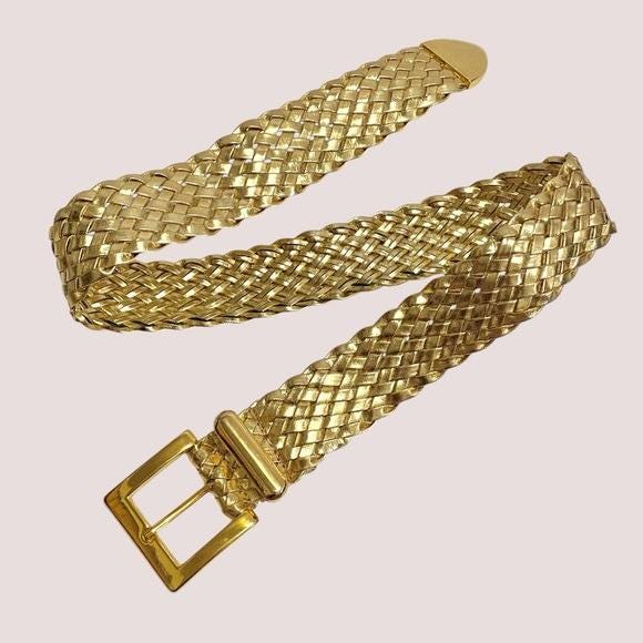 Vintage Omega Gold Woven Embellished Belt Omega Belt | eBay main image 4