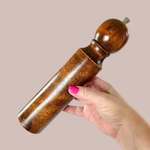 Vintage Solid Wood Pepper Grinder Mill 10”