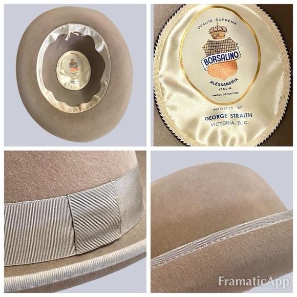 Luxury Borsalino Allesandria Eleonora Q.S. Folar Felt Free Dome Italy Authentic Luxury Borsalino Allesandria Eleonora Q.S. Folar Felt Free  main image 4