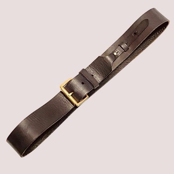 Linea Pelle vintage crock print leather hip belt. Linea Pelle Wide Braided Waist Belt Cognac – Saratoga  main image 4