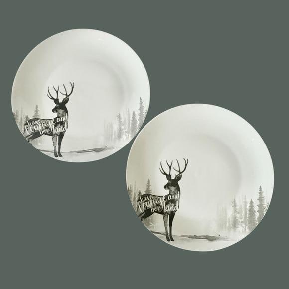 Porcelain Deer Plate