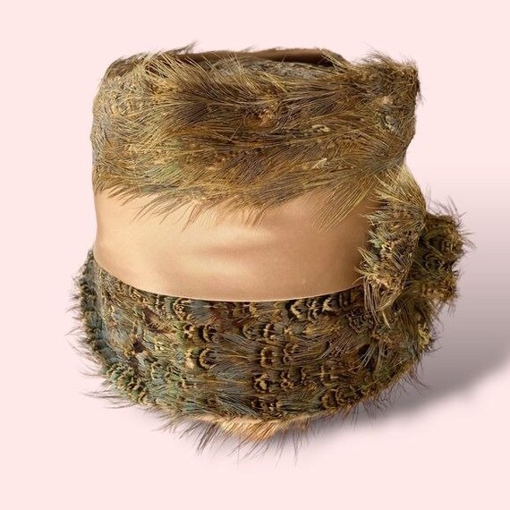 Vintage Ladies Pheasant Feathers Bow Hat - image 8