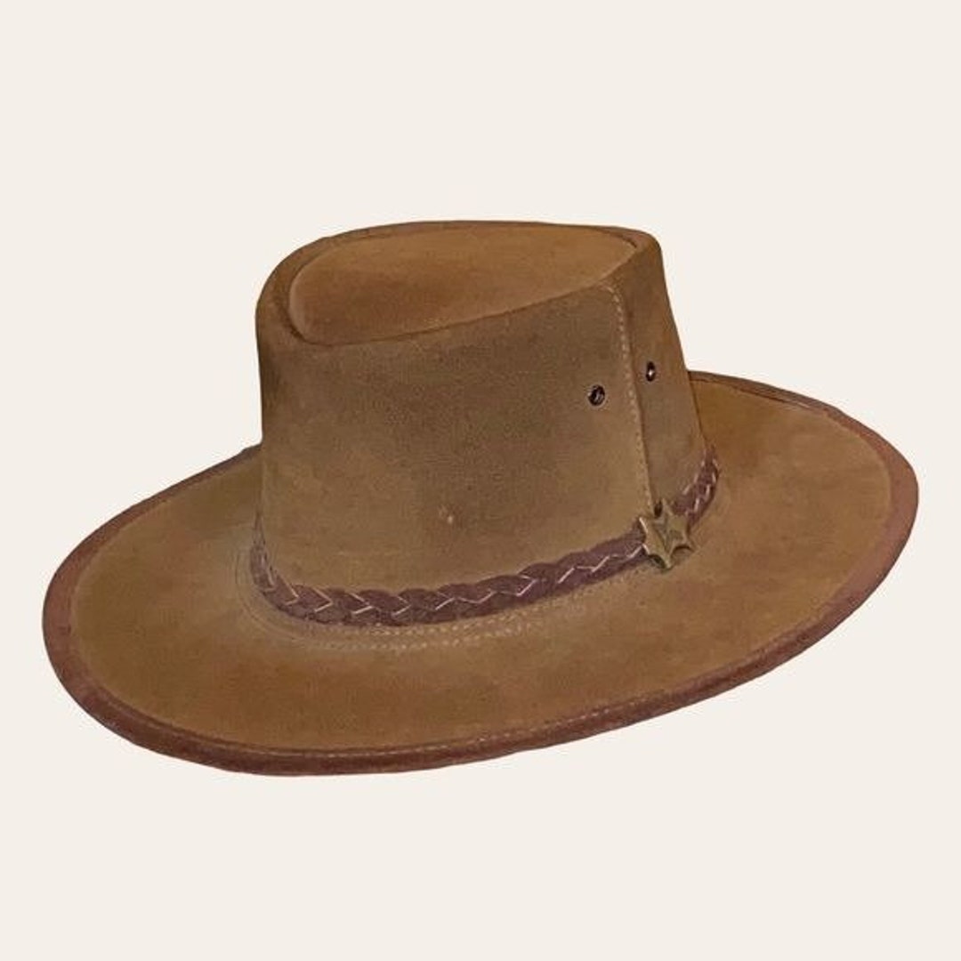 Waxed Cotton Outback Hat Conner Hats Mens Hunting Hats Vintage BC - Main Image