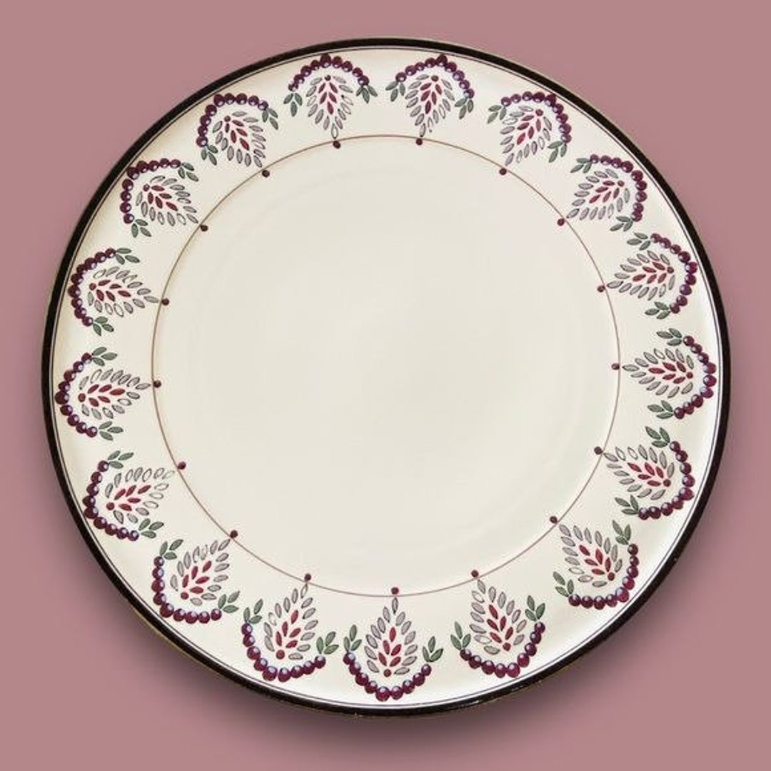 Vintage Christopher Stuart Royal Black 13” Bone China Platter Design M ...