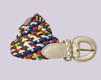 Vintage Rainbow Braided Cord & Vinyl Women display picture 3