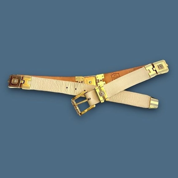 Wild West Belts Genuine Elk Leather Solid Brass L… - image 1