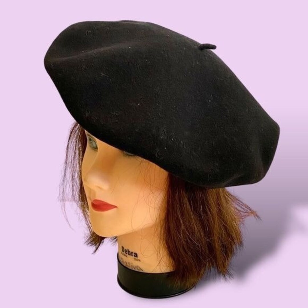 Chapeau Vintage Laulhère En Angora Et Fourrure Véritable - Marron - Taille Unique - Femme