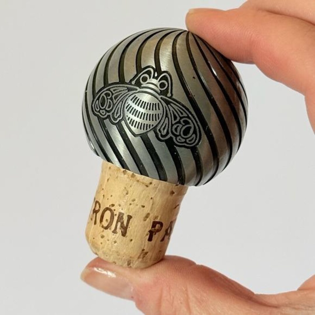 Rare Patrón Tequila Heavy Metal & Cork Bottle Stopper With Bee Logo - Etsy