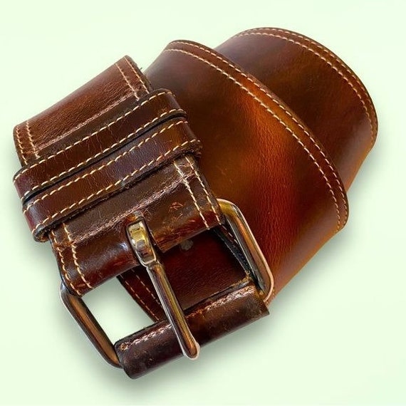 NEIGHBORHOOD LEATHER WIDE BELT 青　未開封 251PKNH-AC02_01.webp?v=