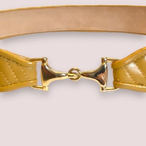 J.McLaughlin NWT leather belt. Gold accent Size M Dk_Brown Solid Khloe Leather Belt | Women main image 4