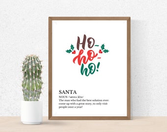 Póster de Navidad imprimible, regalo de Navidad fácil, Navidad imprimible navideña, descarga digital de Navidad, descarga de póster lindo de Navidad