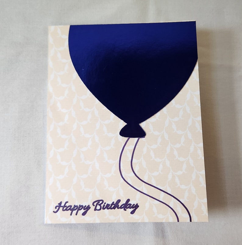 Handmade Birthday Card Set Minimalist Balloon Design free image 1