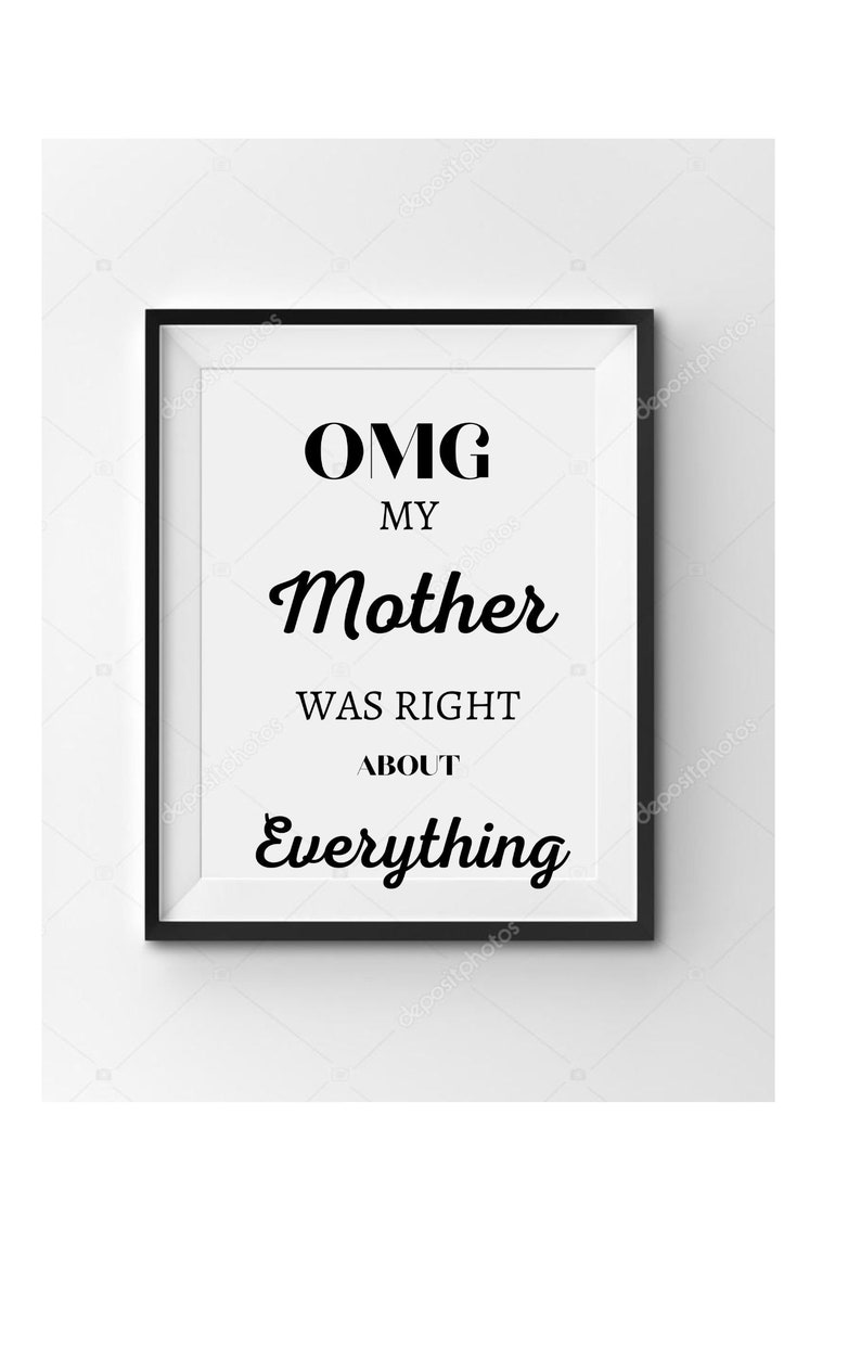 Kitchen Towel OMG My Mother was right about Everything, tea towel, home decor, kitchen textiles, mother's day gift image 4