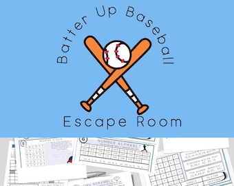 Baseball Escape Room Kit: Printable DIY Kids Party Game (PDF)