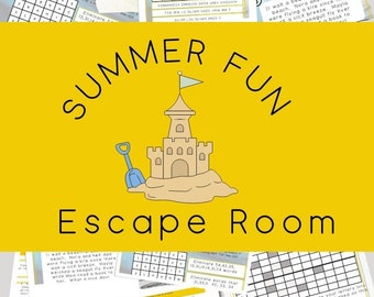 Summer Fun Escape Room Kit: DIY Printable Puzzle Game (Digital Product)