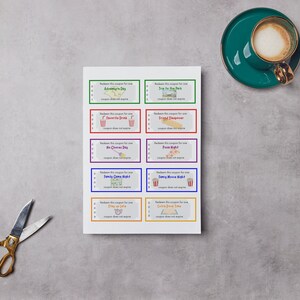 Kids Reward Coupons Printable, Reward Coupon Booklet, Reward Tickets ...