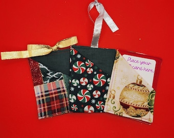 Christmas Holiday Fabric Gift Card Holder