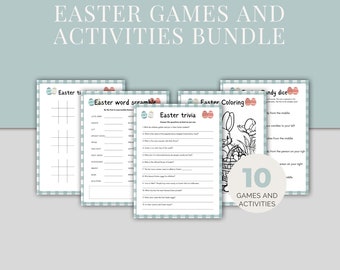 Printable Easter Games and Activities Bundle, Easter fun for both kids and adults
