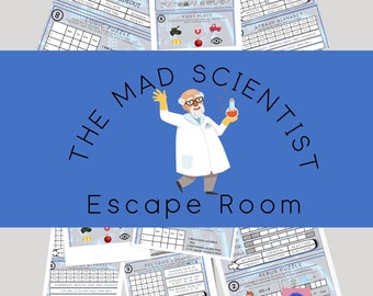 Mad Scientist Escape Room Kit: DIY Party Puzzle Game (Printable)