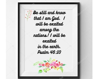 Wall Art Bible Verse,  Print at Home Decor, Printable Wall Art, Gift for Her