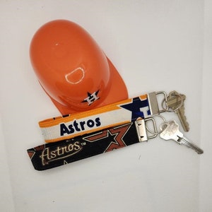 Keychain Houston Astros, Astros Key Fob Wristlet, Fabric Key Ring, Gift Idea image 6