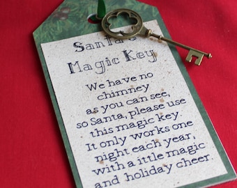 Handmade Santa's Magic Key Christmas Ornament