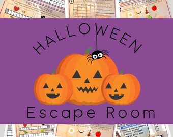 Halloween Escape Room for Kids: Printable DIY Puzzle Game (PDF)