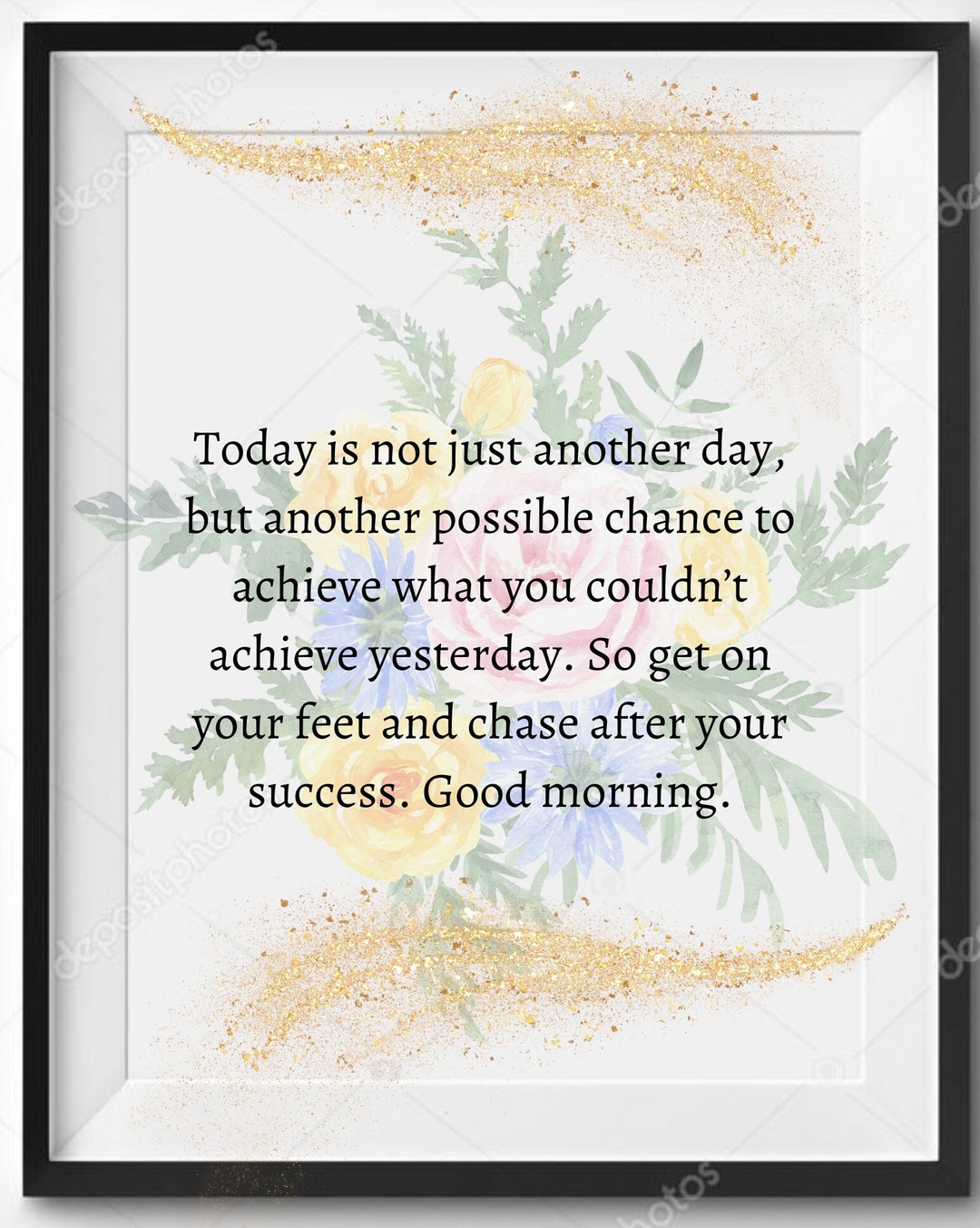 Motivational Quote Wall Art, Watercolor Printable Home Decor - Etsy