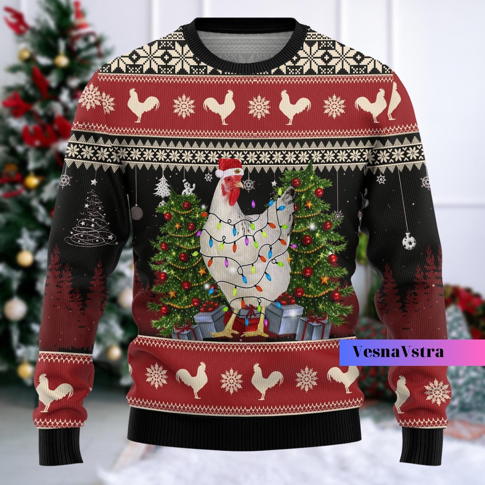 Chicken ugly sweater sales