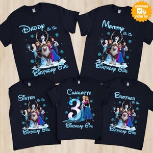 Frozen Birthday Shirt, Frozen Birthday Family Shirt, Elsa Birthday Family Matching Shirt, Princess Birthday Shirt, Birthday Girl Shirt