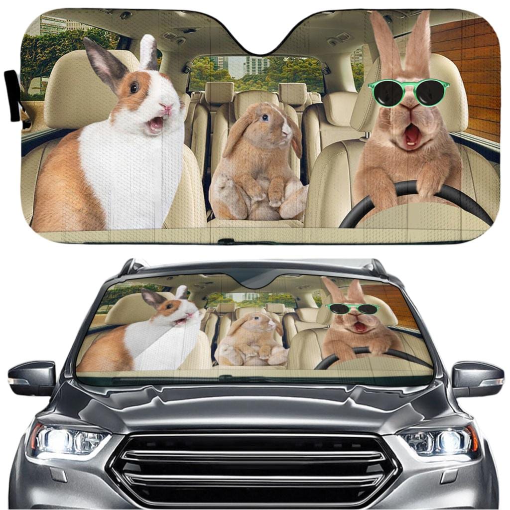 Rabbit Car Sun Shade, Rabbit Car Decoration, Cute Bunny Sun Shade, Car Interior, Car Windshield Cover, Sun Visor Car, Sun Shade For Car